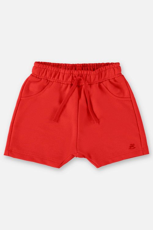 Short Básico para Bebê Menino em Moletom (Vermelho) Up Baby