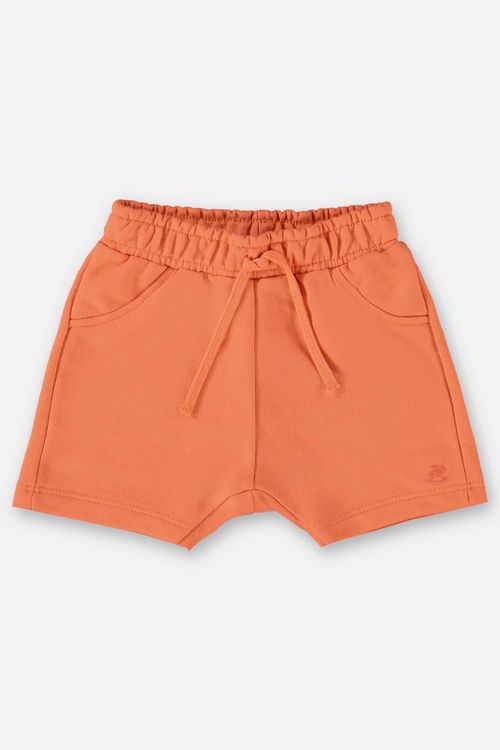 Short Básico para Bebê Menino em Moletom (Laranja) Up Baby