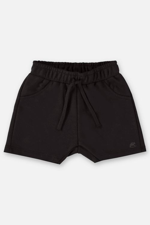 Short Básico para Bebê Menino em Moletom (Preto) Up Baby