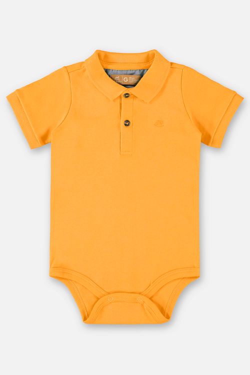 Body Polo em Suedine para Bebê Menino (Laranja) Up Baby