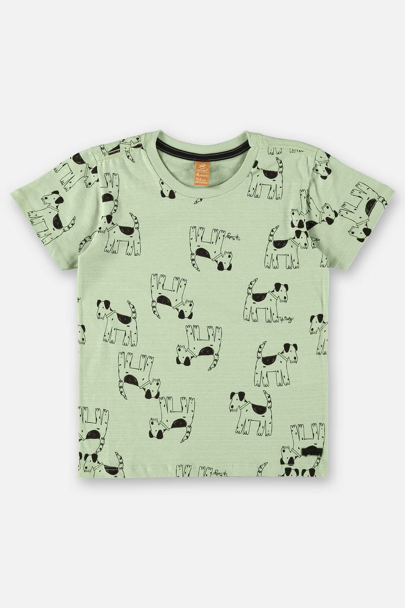 Camiseta-em-Meia-Malha-Flame-Infantil-para-Menino--Verde--Up-Baby