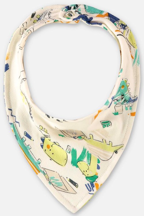 Babador Bandana Dupla Face Essentials para Bebê Menino (Bege) Up Baby