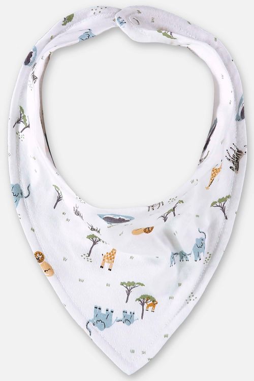 Babador Bandana Dupla Face Essentials para Bebê Menino (Branco) Up Baby