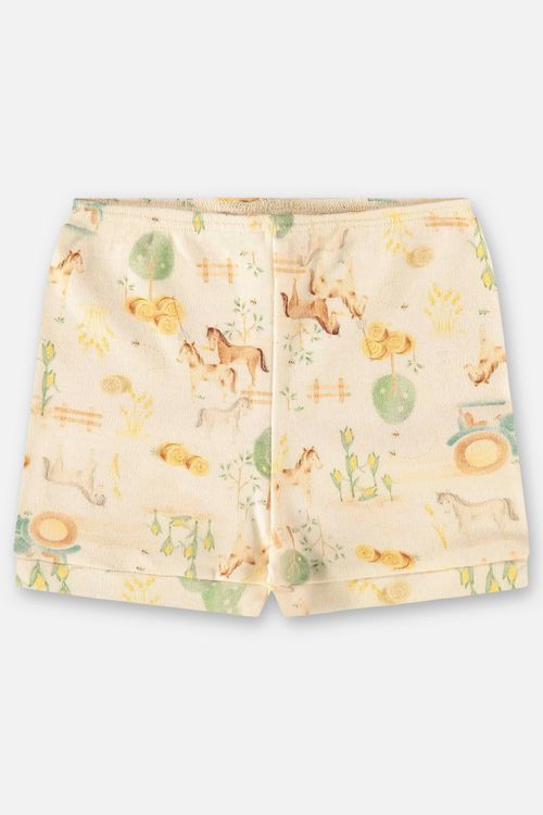 Short Essentials para Bebê Menino em Suedine (Bege) Up Baby