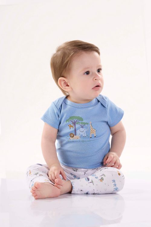 Body Essentials para Bebê Menino em Suedine (Azul) Up Baby