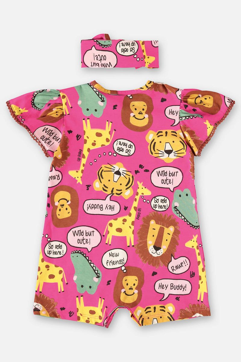 Macaquinho-e-Faixa-de-Cabelo-para-Bebe-Menina--Rosa-Pink--Up-Baby