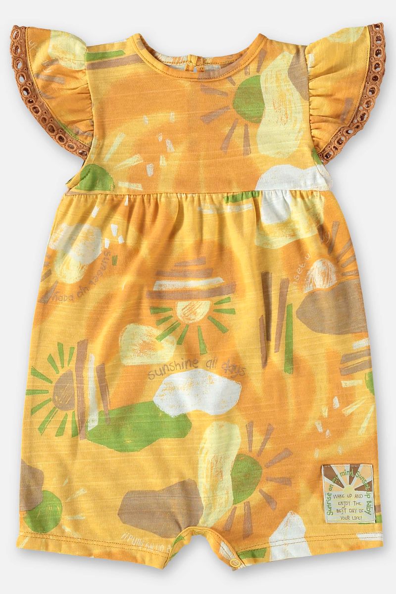 Macaquinho-e-Faixa-de-Cabelo-para-Bebe-Menina--Amarelo--Up-Baby
