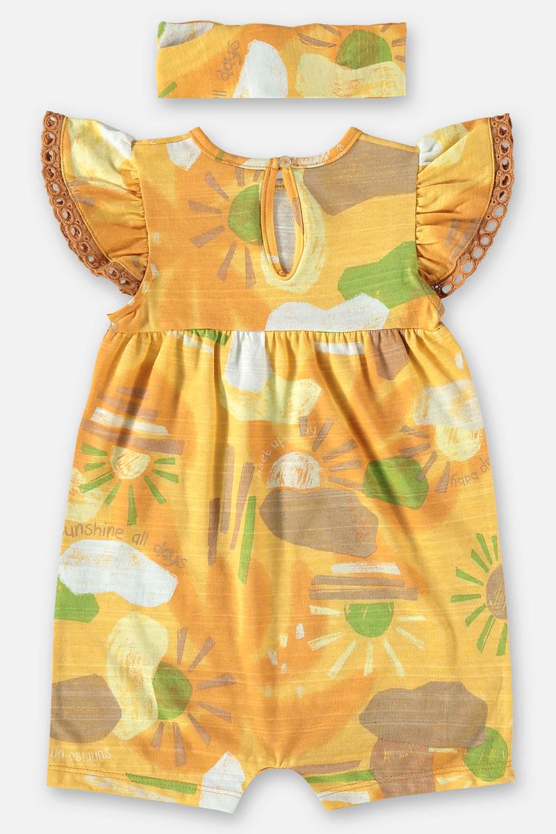 Macaquinho-e-Faixa-de-Cabelo-para-Bebe-Menina--Amarelo--Up-Baby