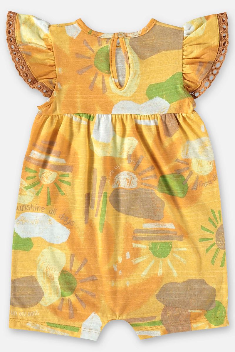 Macaquinho-e-Faixa-de-Cabelo-para-Bebe-Menina--Amarelo--Up-Baby