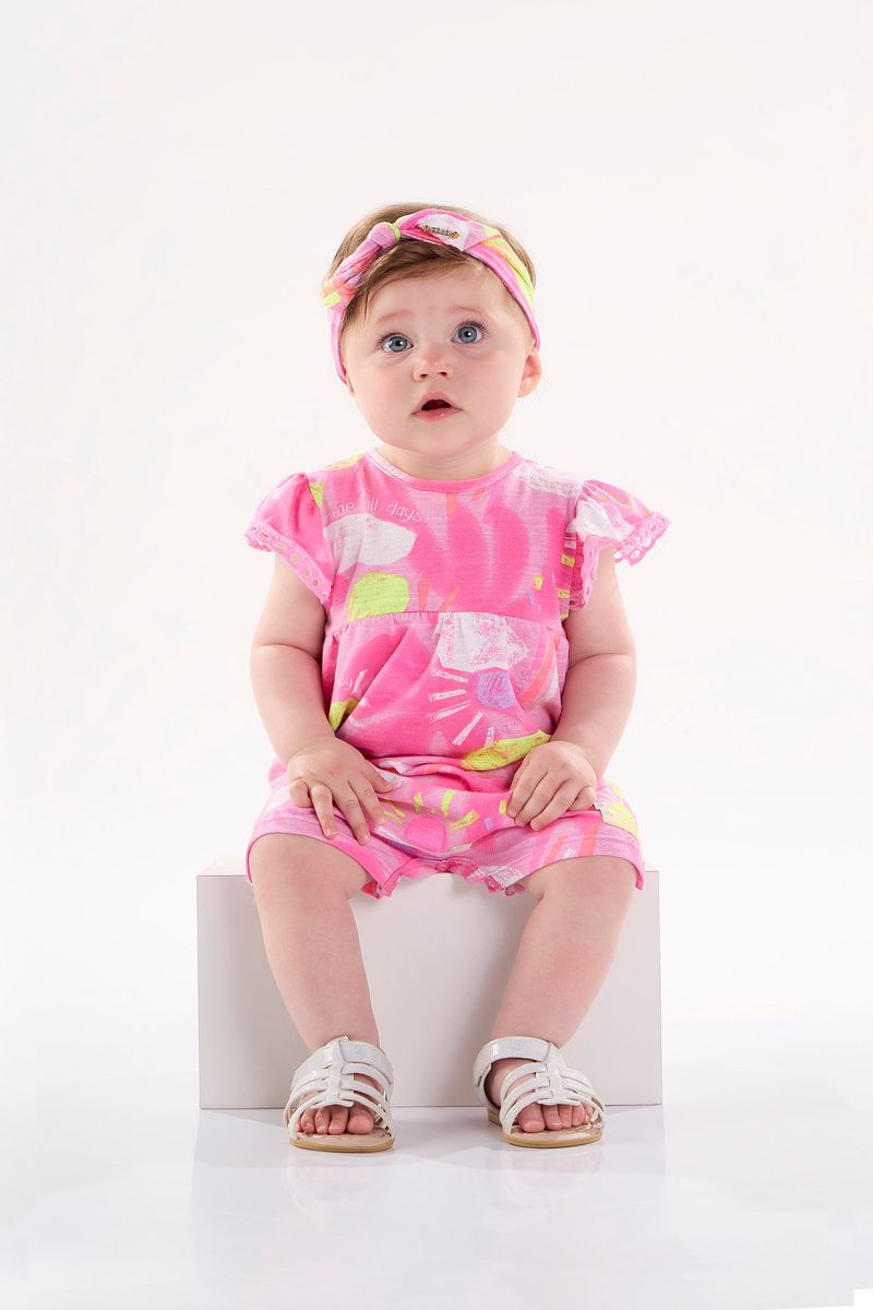 Macaquinho-e-Faixa-de-Cabelo-para-Bebe-Menina--Rosa--Up-Baby