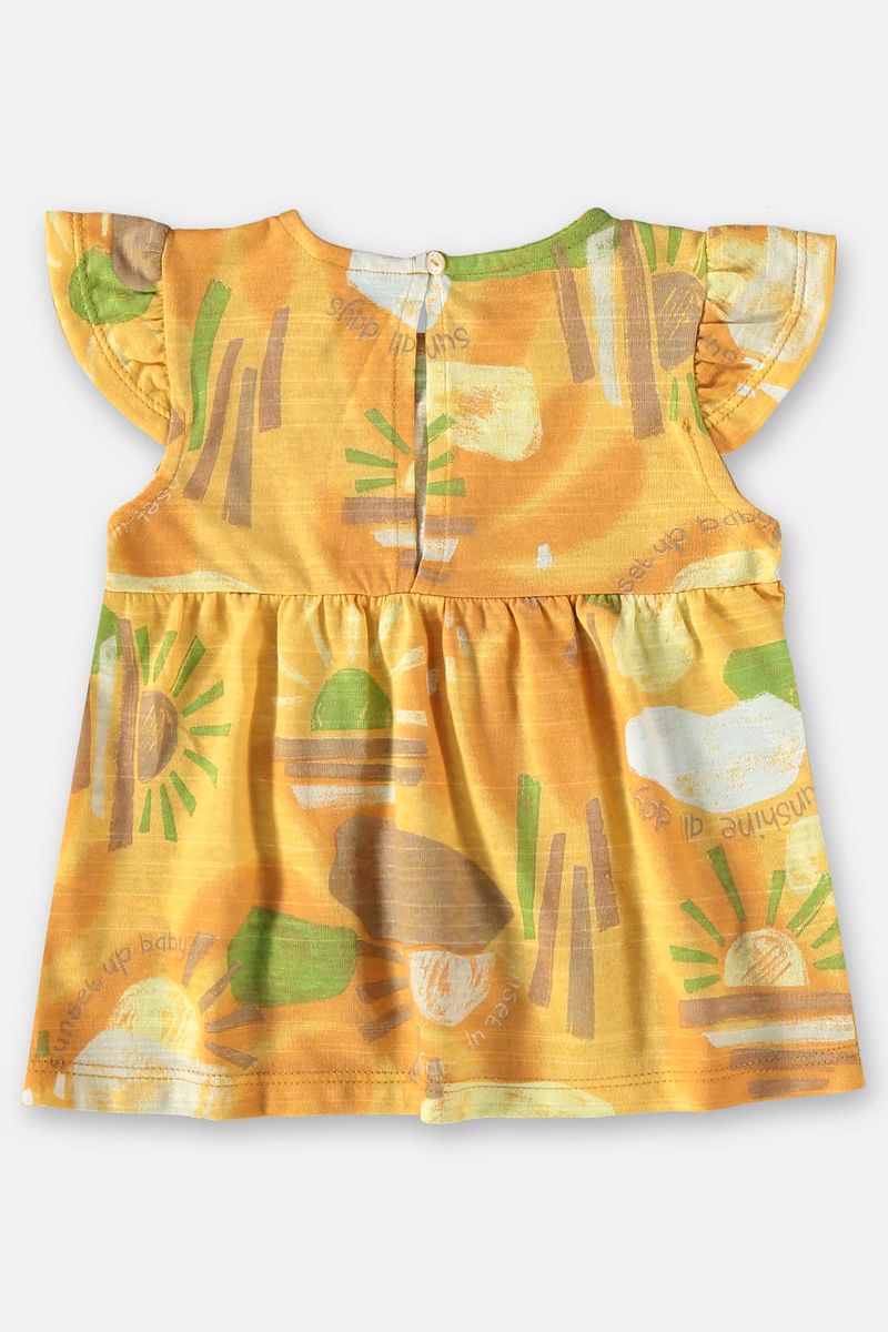 Conjunto-para-Bebe-Menina-com-Bata-e-Short--Amarelo--Up-Baby