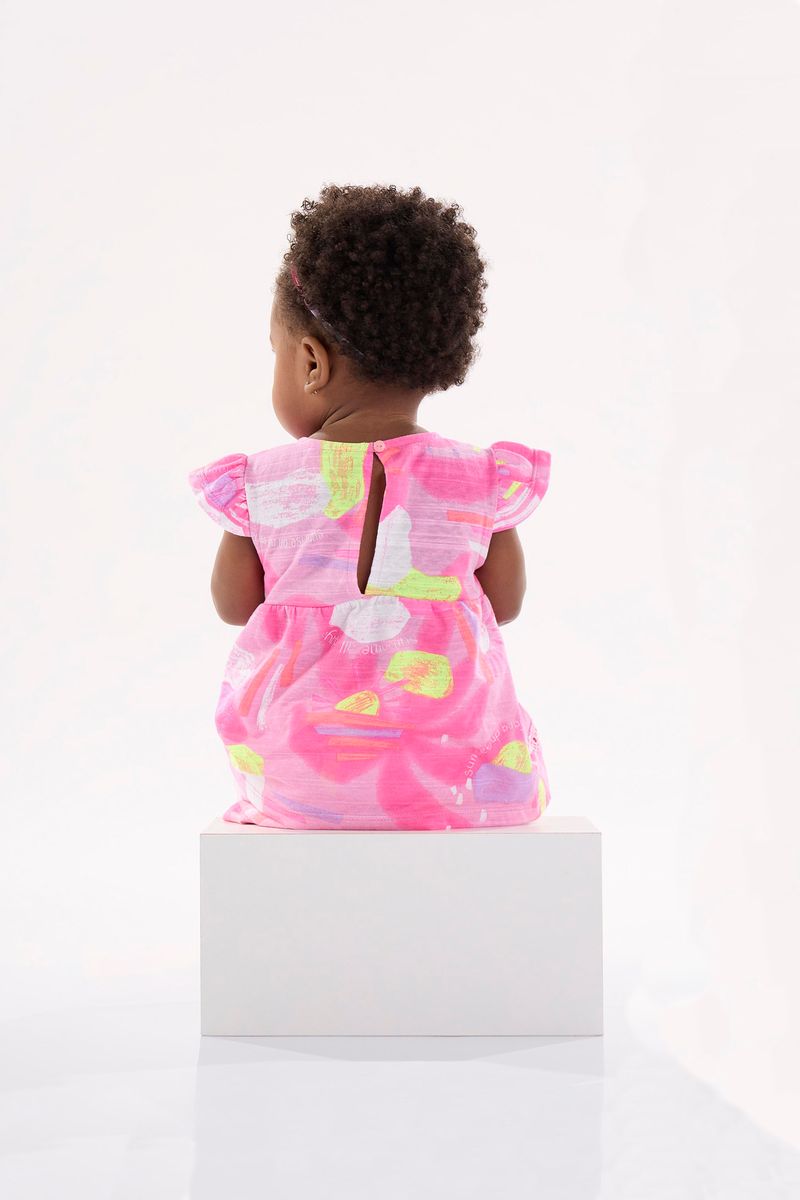 Conjunto-para-Bebe-Menina-com-Bata-e-Short--Rosa--Up-Baby