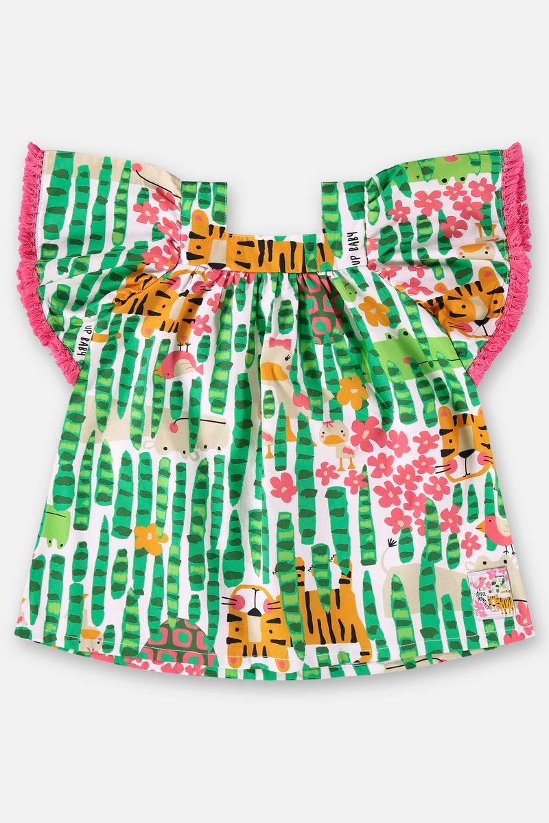 Vestido-Manga-Curta-para-Bebe--Off-White--Up-Baby