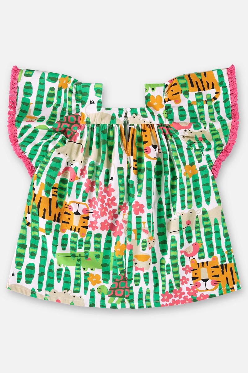 Vestido-Manga-Curta-para-Bebe--Off-White--Up-Baby
