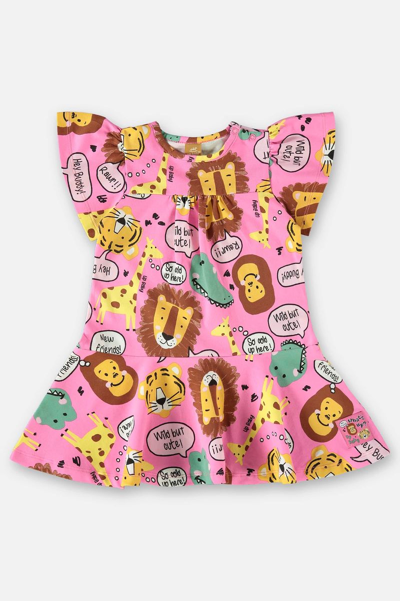 Vestido-para-Bebe-em-Meia-Malha--Rosa-Pink--Up-Baby