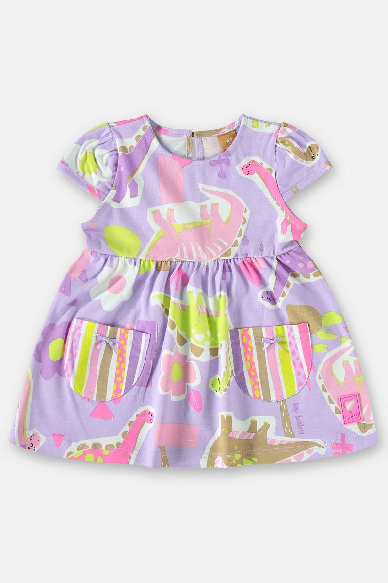 Conjunto-para-Bebe-Menina-com-Vestido-e-Calcinha--Roxo--Up-Baby