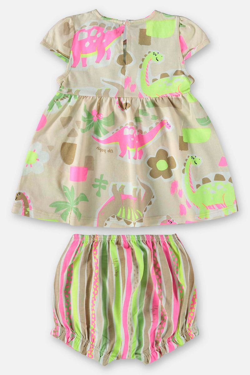 Conjunto-para-Bebe-Menina-com-Vestido-e-Calcinha--Bege--Up-Baby