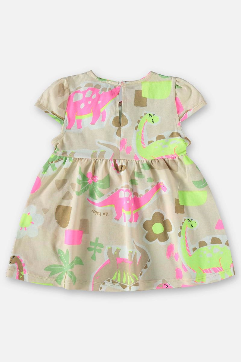 Conjunto-para-Bebe-Menina-com-Vestido-e-Calcinha--Bege--Up-Baby