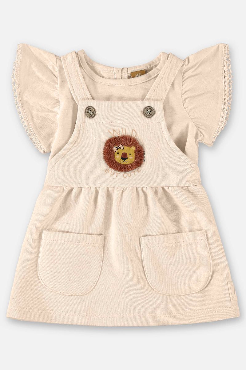 Conjunto-Body-e-Salopete-para-Bebe-Menina--Bege--Up-Baby