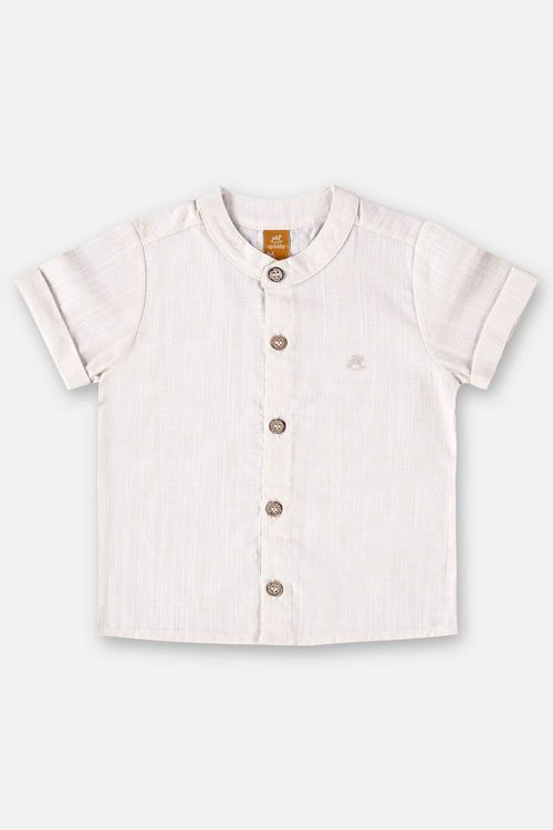 Bata Manga Curta para Bebê Menino (Cinza) Up Baby
