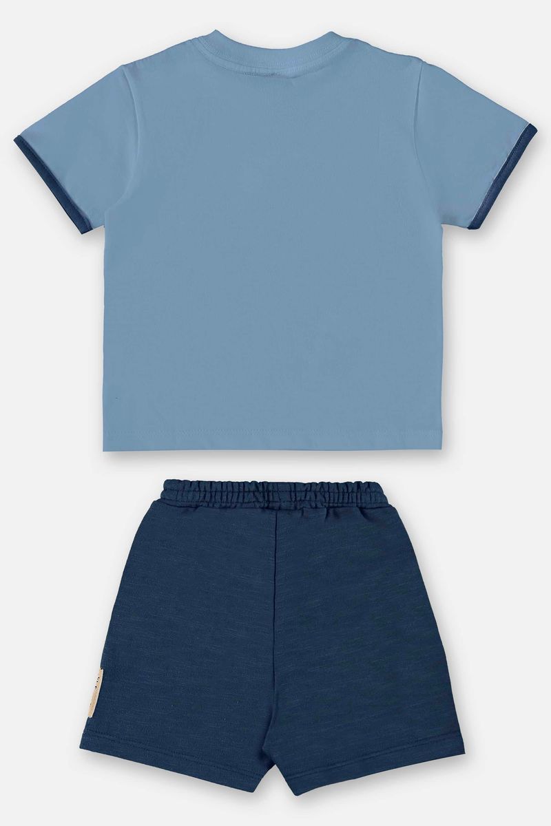 Conjunto-para-Bebe-Menino-com-Camiseta-e-Bermuda--Azul--Up-Baby