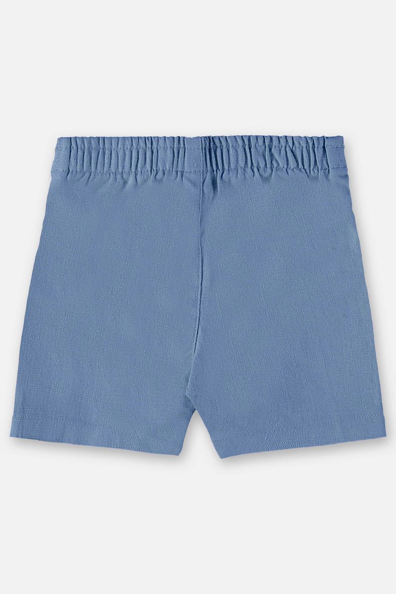 Bermuda-para-Bebe-Menino-em-Linho--Azul--Up-Baby