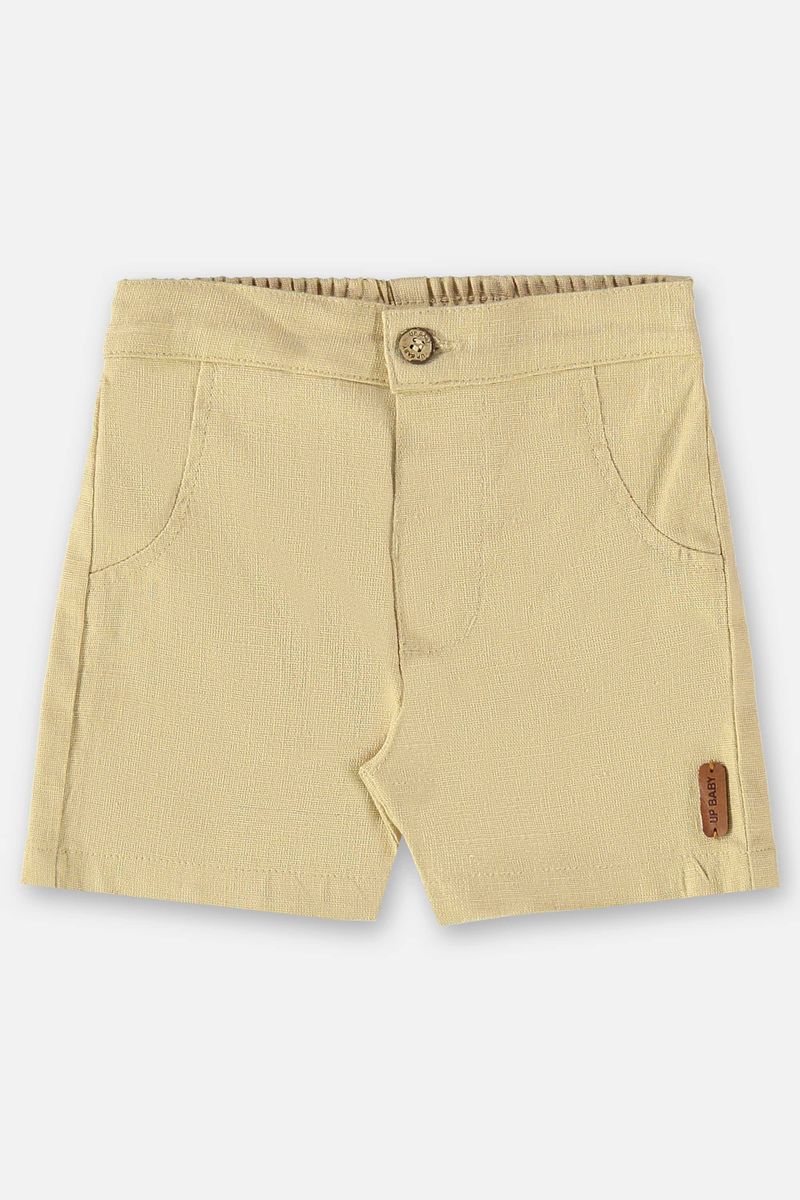 Bermuda-para-Bebe-Menino-em-Linho--Bege--Up-Baby