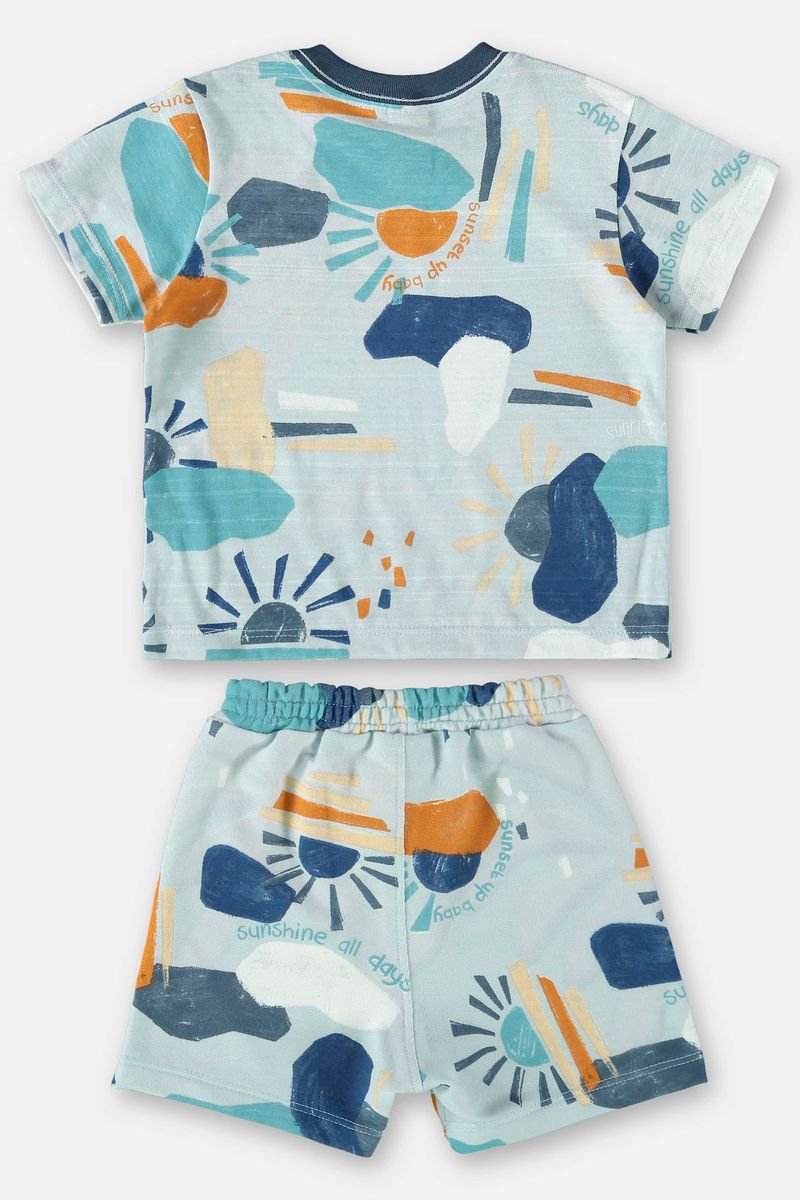 Conjunto-para-Bebe-Menino-com-Camiseta-e-Bermuda--Azul--Up-Baby