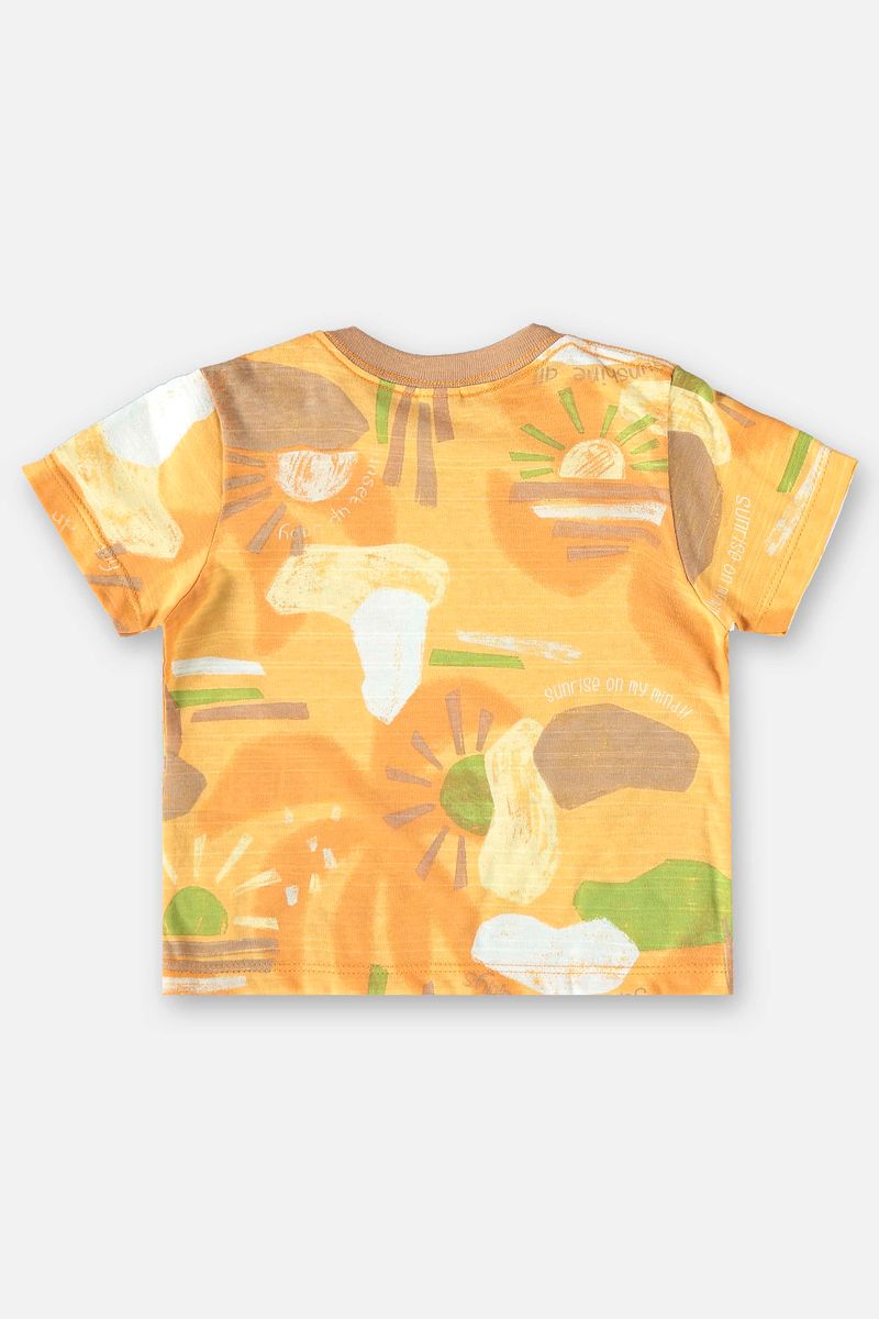 Conjunto-para-Bebe-Menino-com-Camiseta-e-Bermuda--Amarelo--Up-Baby