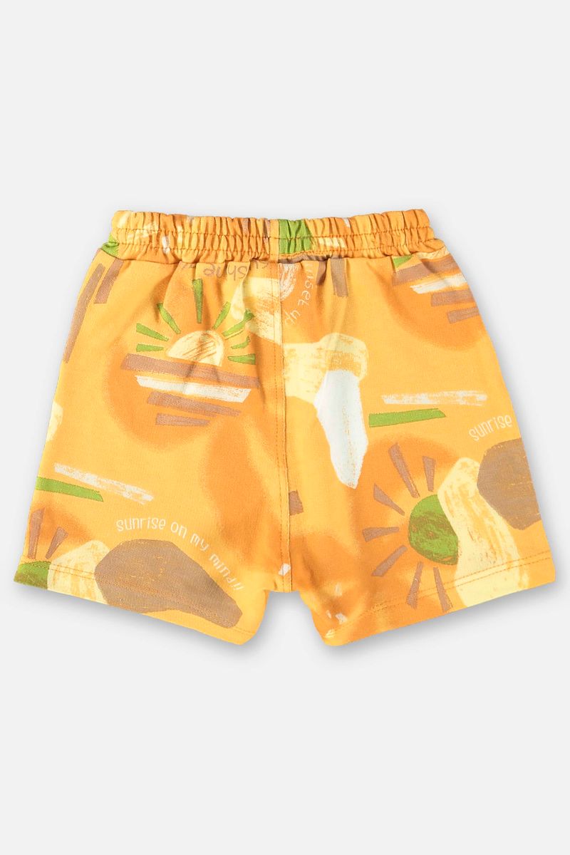 Conjunto-para-Bebe-Menino-com-Camiseta-e-Bermuda--Amarelo--Up-Baby