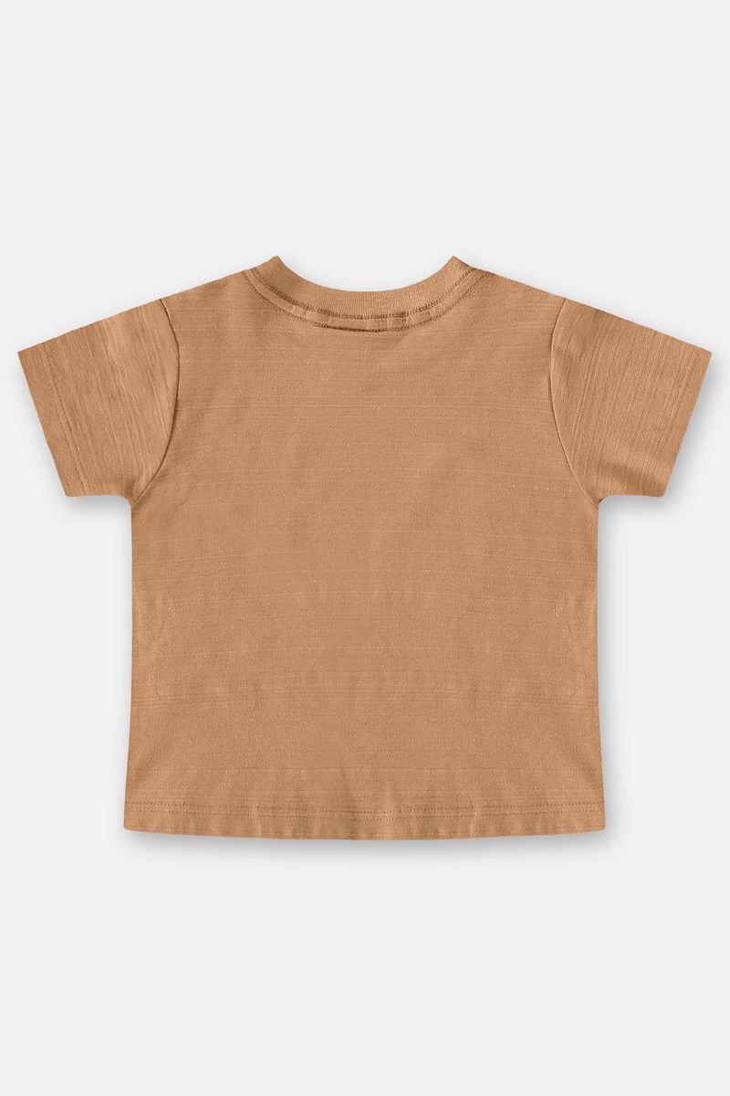 Conjunto-para-Bebe-Menino-com-Camiseta-e-Bermuda--Marrom--Up-Baby