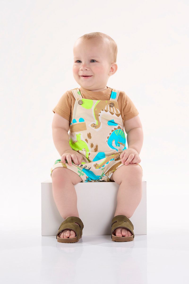 Conjunto-para-Bebe-Menino-com-Body-e-Jardineira--Marrom--Up-Baby