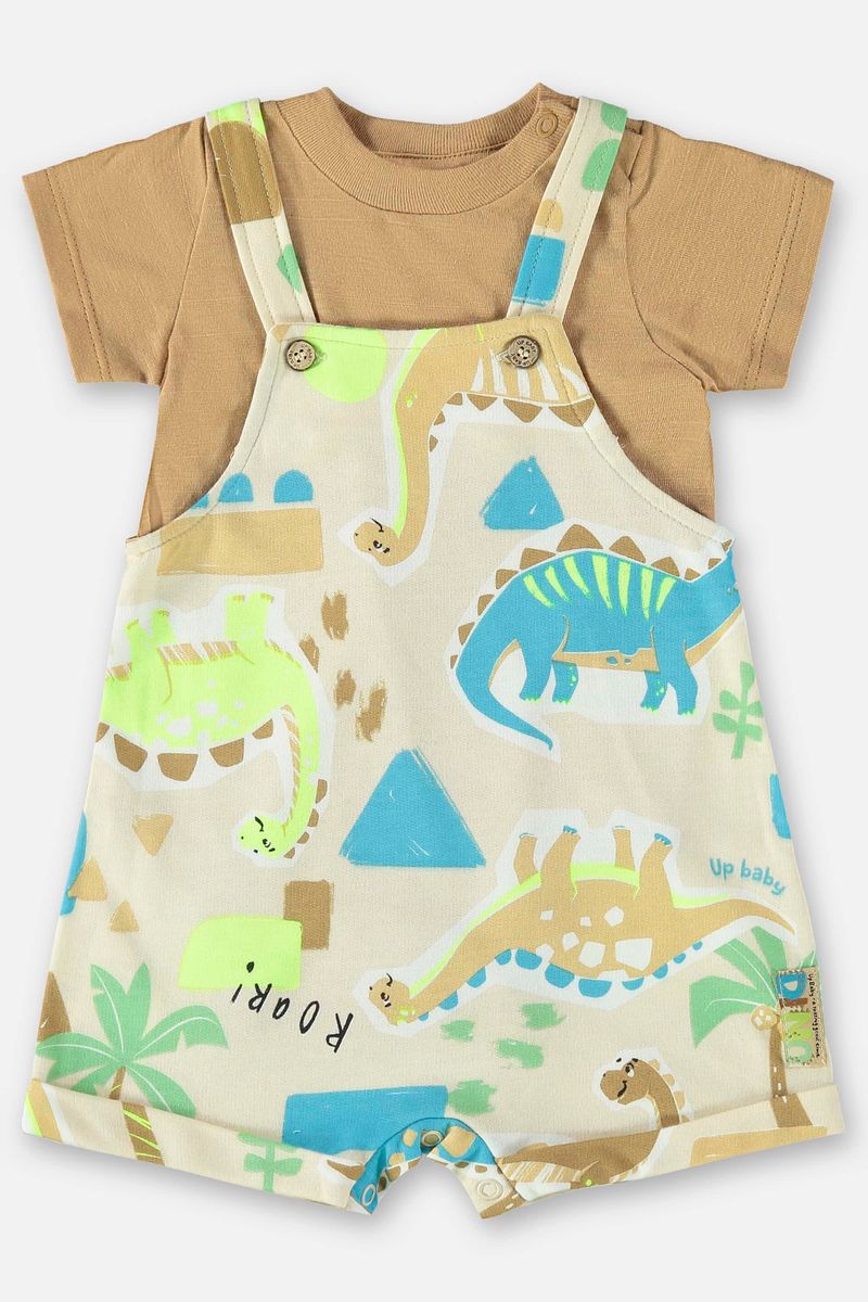 Conjunto-para-Bebe-Menino-com-Body-e-Jardineira--Marrom--Up-Baby