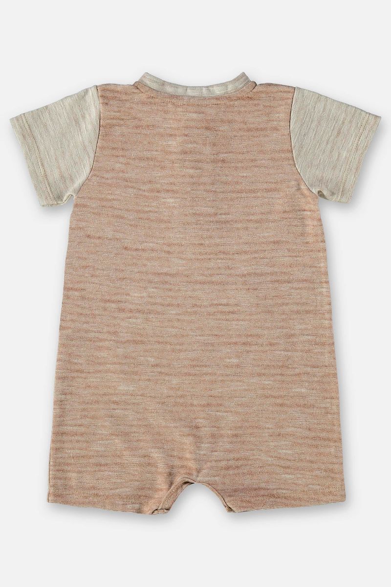 Macaquinho-para-Bebe-Menino-em-Malha-Mesclada--Marrom--Up-Baby