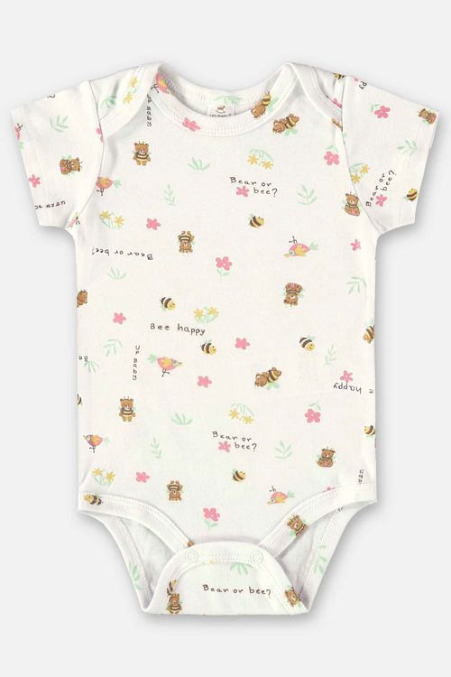 Body Essentials para Bebê Menina em Suedine (Branco) Up Baby