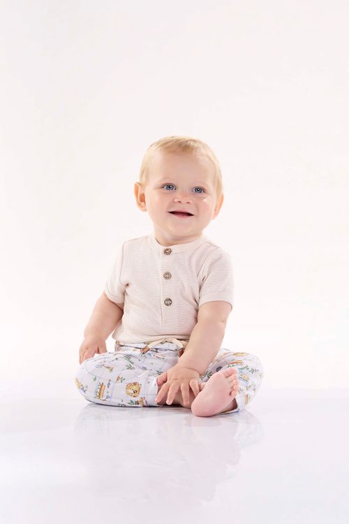 Body Comfy para Bebê Menino em Ribana (Bege) Up Baby