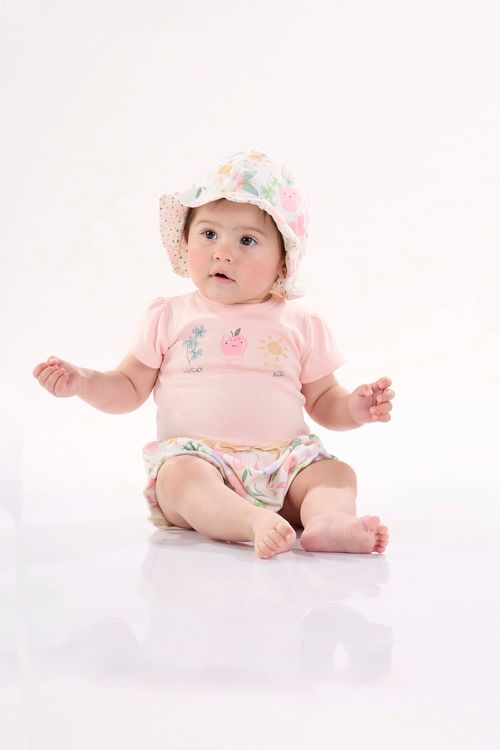 Bucket Hat Comfy Unissex para Bebê em Suedine (Branco) Up Baby
