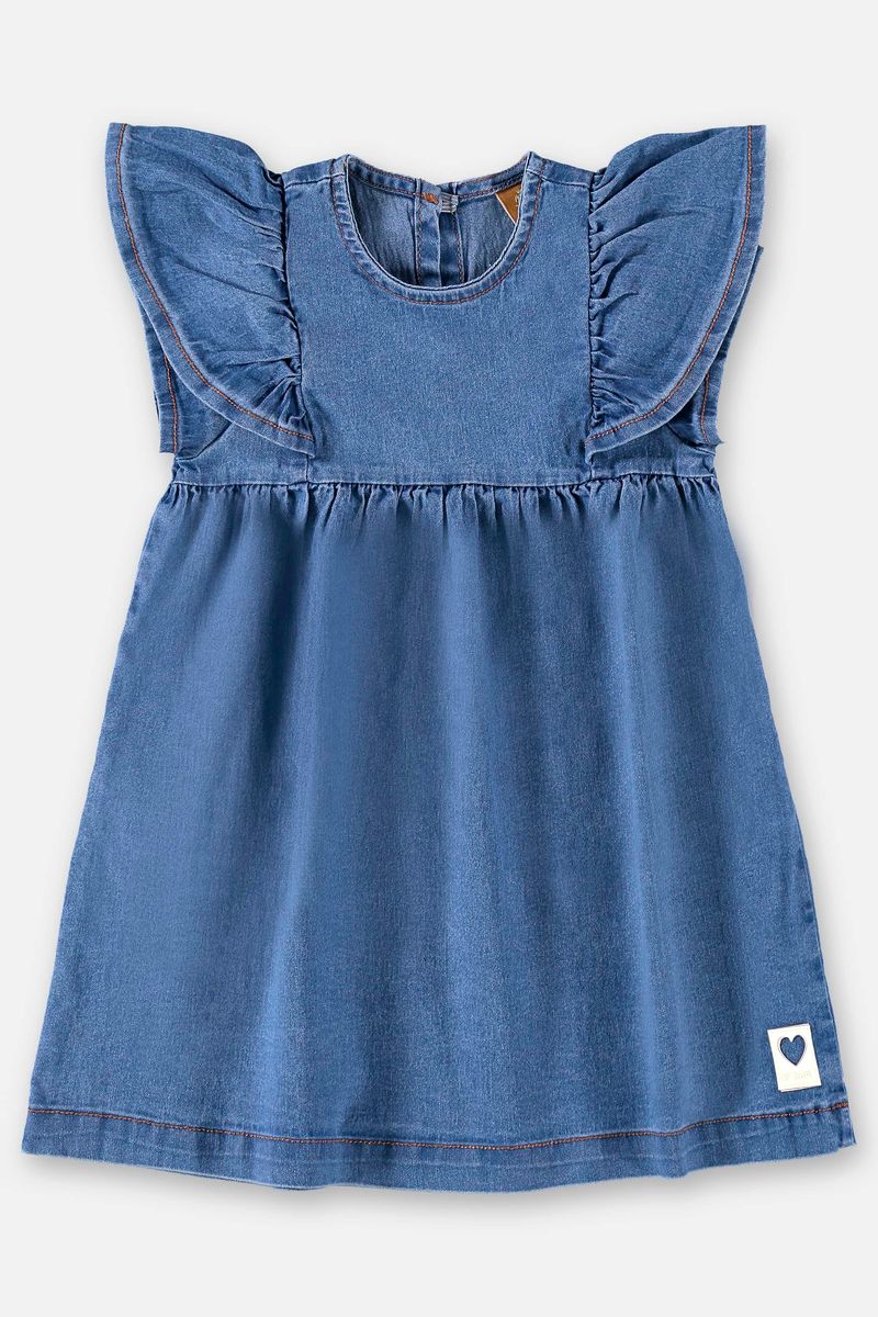 Vestido-Infantil-Manga-Curta-em-Jeans--Azul--Up-Baby