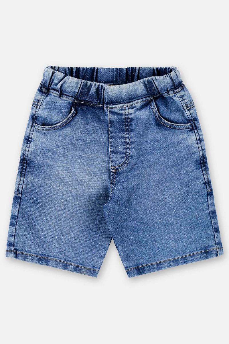 Bermuda-em-Jeans-com-Elastano-Infantil-para-Menino--Azul--Up-Baby