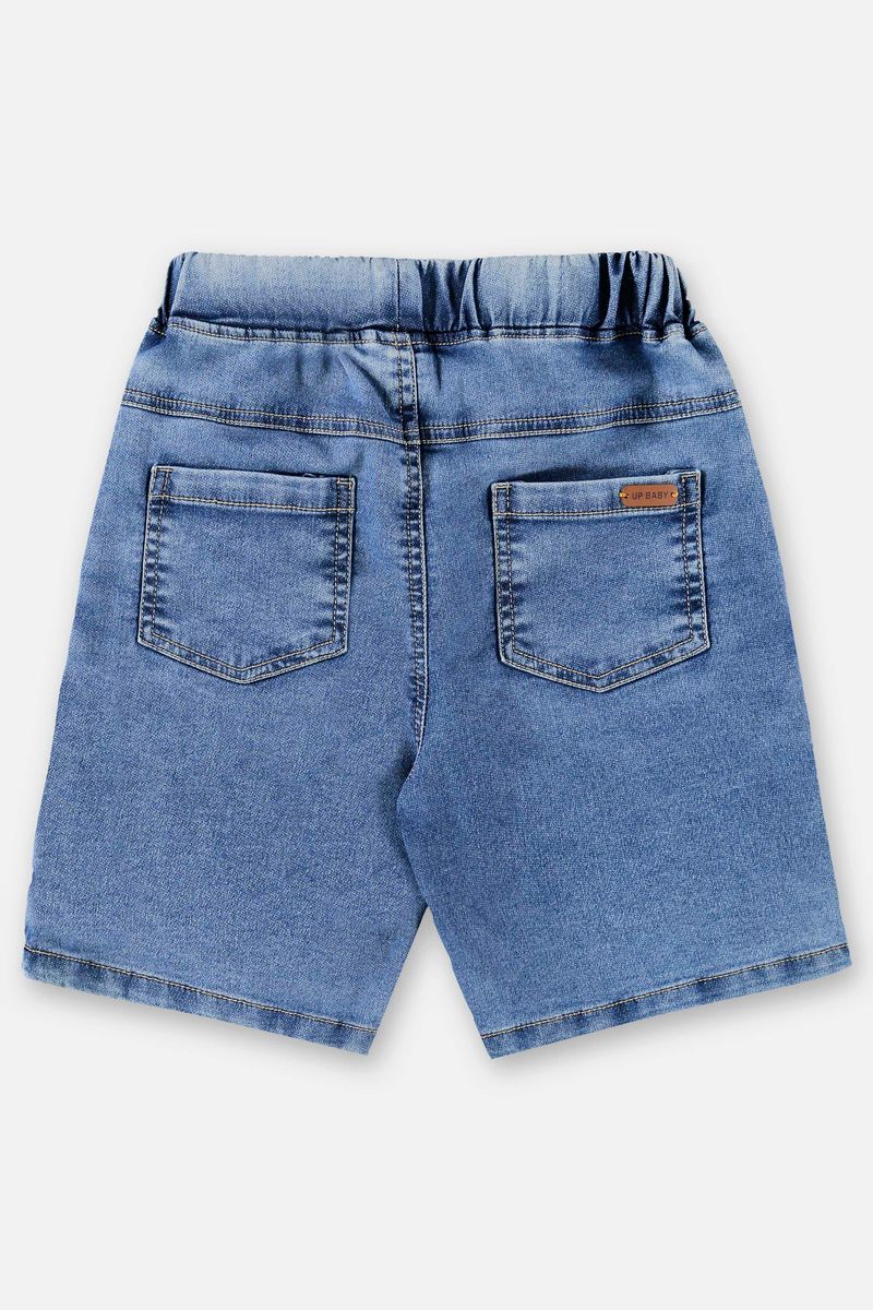 Bermuda-em-Jeans-com-Elastano-Infantil-para-Menino--Azul--Up-Baby