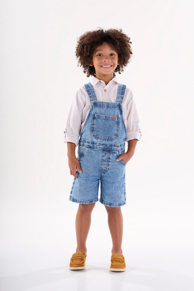 Jardineira-em-Jeans-Unissex-Infantil--Azul--Up-Baby