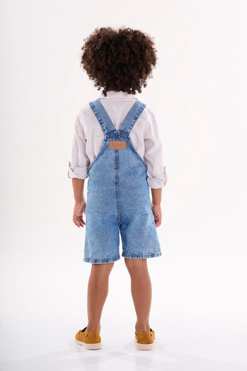 Jardineira-em-Jeans-Unissex-Infantil--Azul--Up-Baby