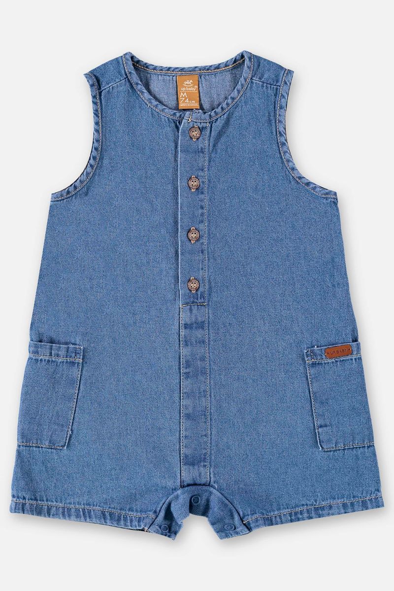 Macaquinho-para-Bebe-Menino-em-Jeans--Azul--Up-Baby