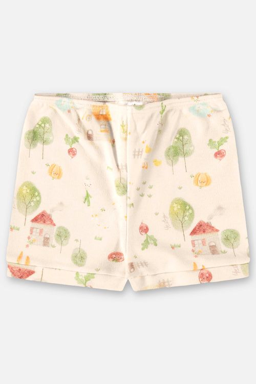 Short Essentials para Bebê Menina em Suedine (Bege) Up Baby