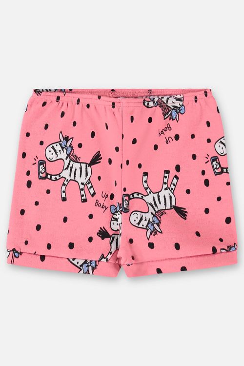 Short Essentials para Bebê Menina em Suedine (Rosa) Up Baby