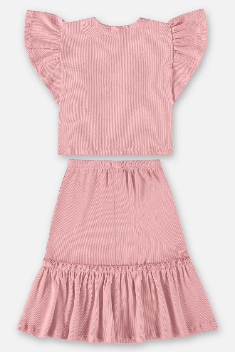 Conjunto-Infantil-Nature-para-Menina-com-Bata-e-Saia--Rosa--Up-Baby