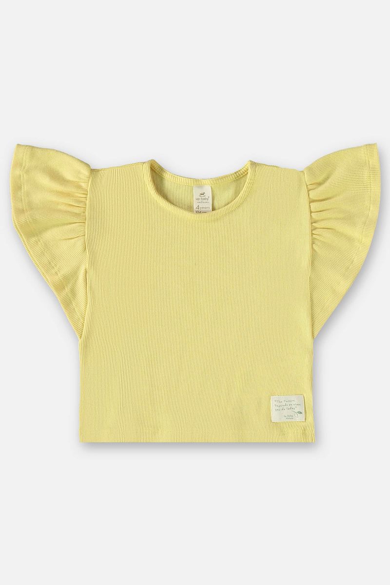 Conjunto-Infantil-Nature-para-Menina-com-Bata-e-Saia--Amarelo--Up-Baby