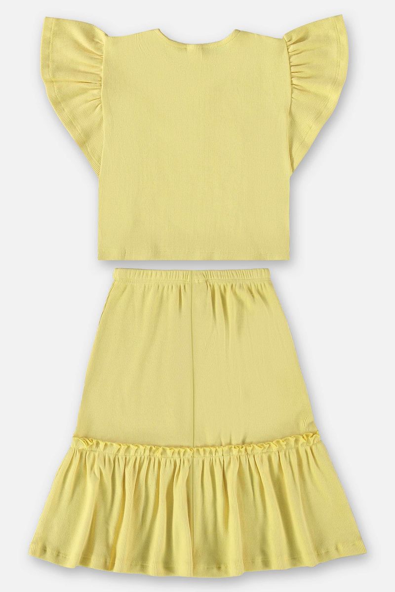 Conjunto-Infantil-Nature-para-Menina-com-Bata-e-Saia--Amarelo--Up-Baby