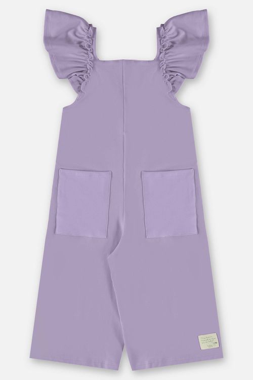Macacão Infantil para Menina em Molecotton (Roxo) Up Baby