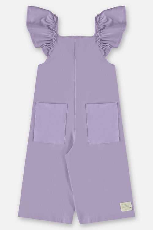 Macacão Infantil para Menina em Molecotton (Roxo) Up Baby